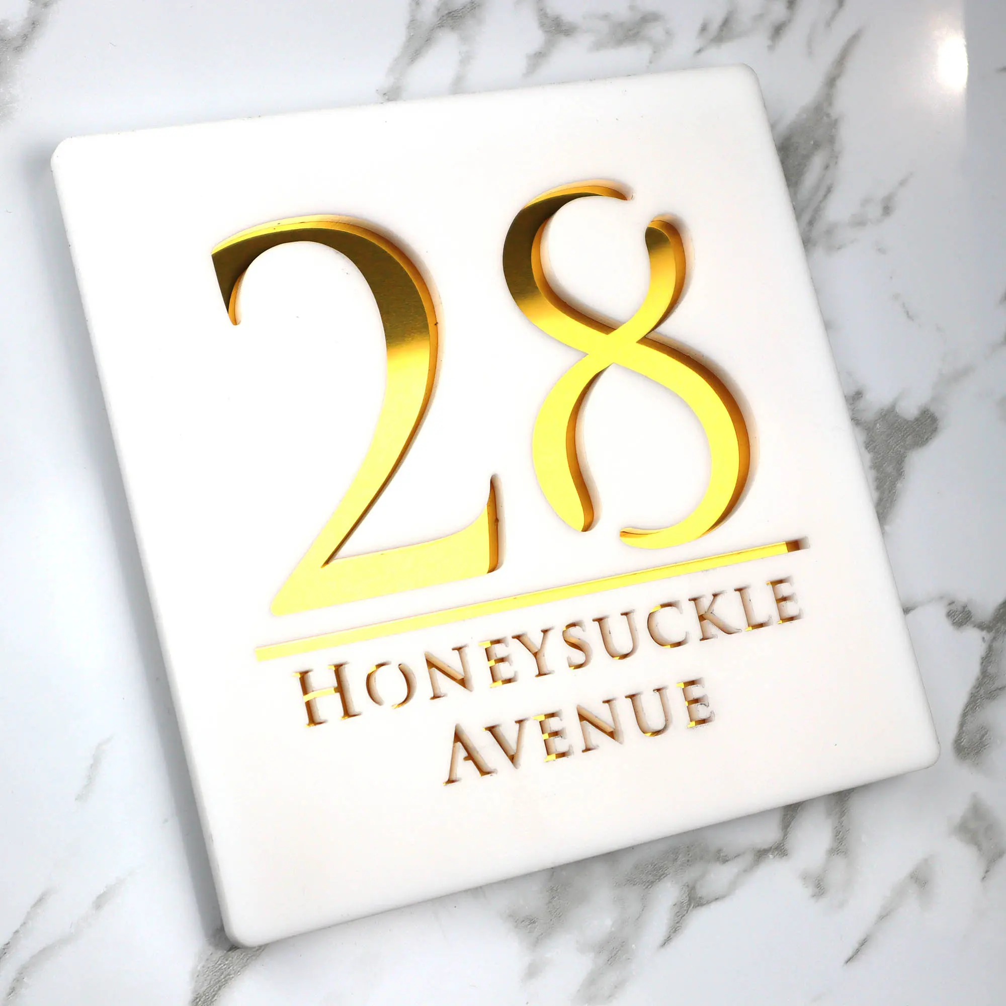 Gepersonaliseerde aangepaste acryl moderne huisnummers teken deur adres straat 3D brief nummer plaques buiten naam Home Decor plaat