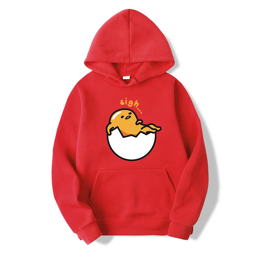 Sanrio Gudetama Men Women Hoodies Casual Hip Hop Streetwear Long Sleeves Sweatshirts Boys Girls Autumn Tops Coats Sanrio Keroppi