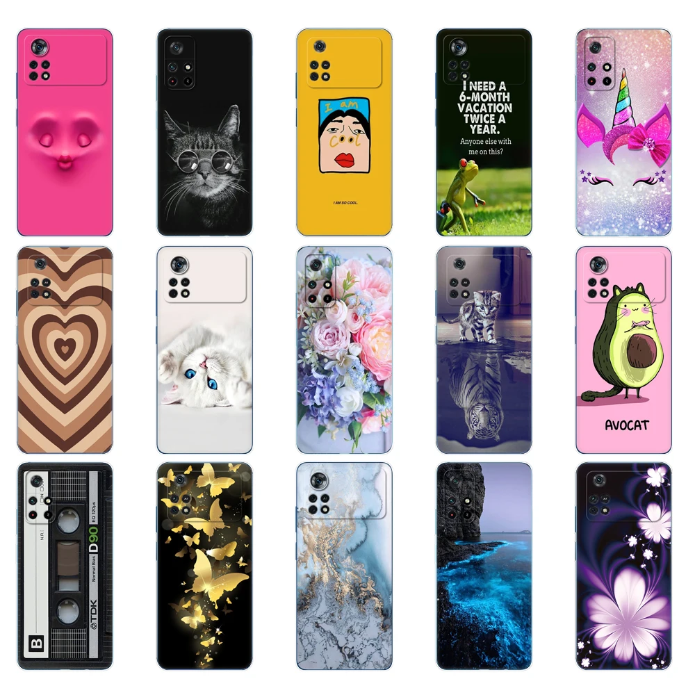 For POCO M4 Pro 5G 4G Case Phone Back Cover For Xiaomi POCO X4 Pro 5G Case Bag Soft Silicon Tpu Bumper Funda coque Shell Etui