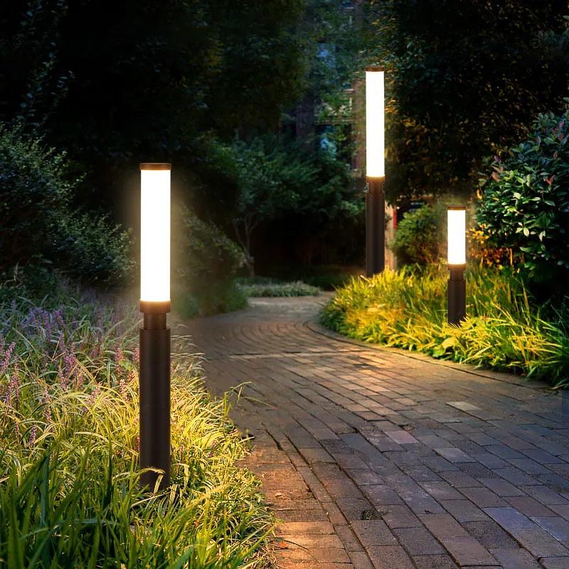 Lámpara LED de césped para exteriores, luz de calle moderna Simple, impermeable IP65, 85 ~ 265V, para camino de jardín, paisaje, parque, Villa, patio, decoración