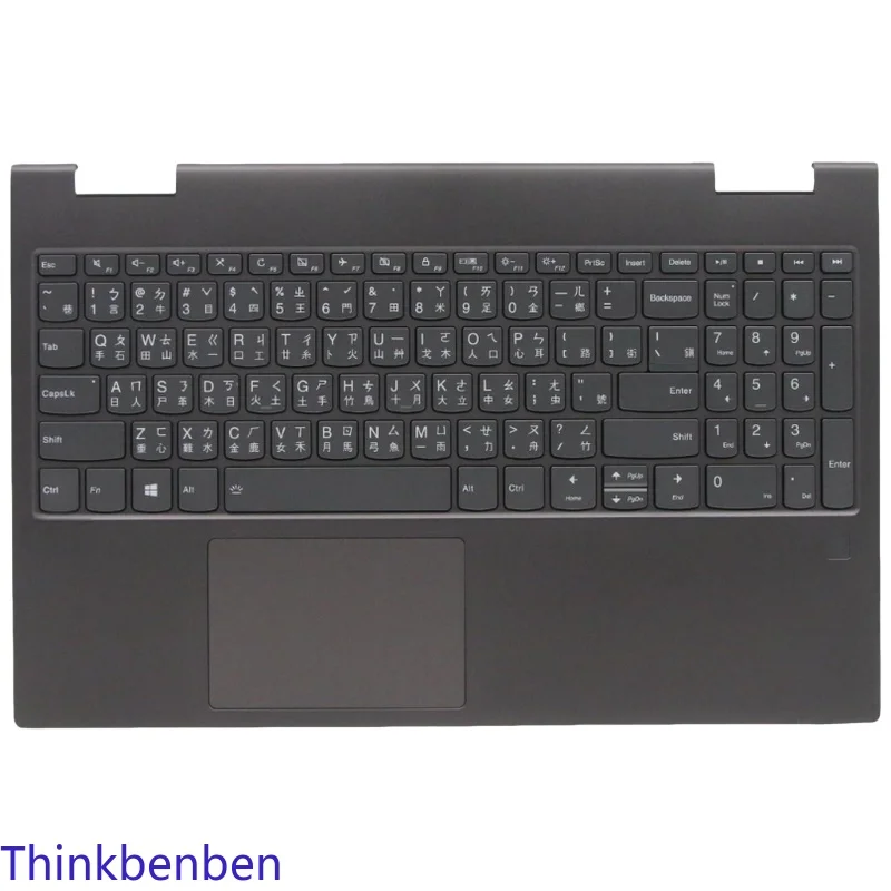 TW Traditional Iron Gray Keyboard Upper Case Palmrest Shell Cover For Lenovo Yoga C740 15 15IML 5CB0U43808