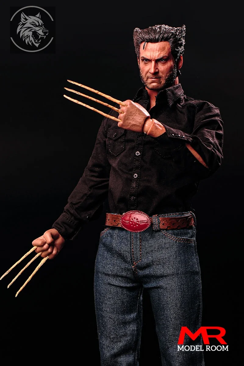 1/6 مقياس هيو جاكمان بالذئب مزدوج الرأس النحت زي الملابس مجموعة نموذج صالح 12 ''ذكر الجندي عمل الشكل دمى الجسم #4