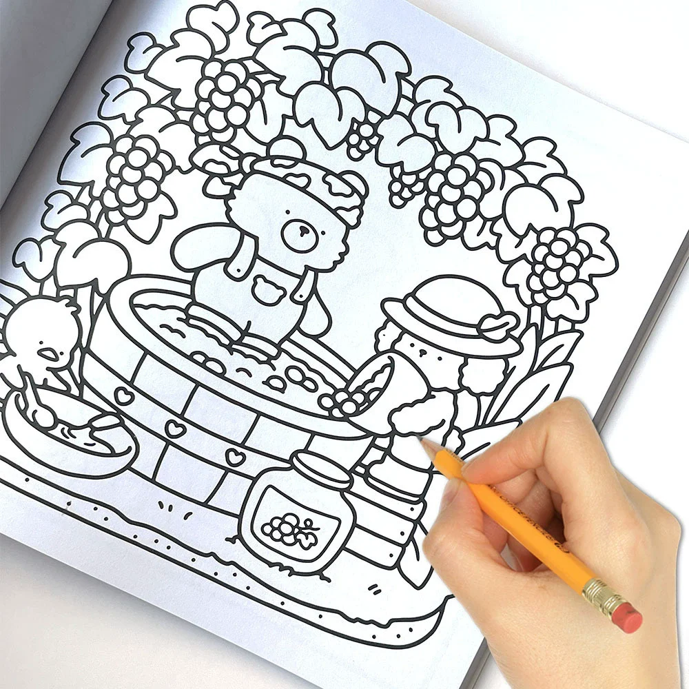 HOT SALE CUTE&COMFY Coloring Books Cozy Atmosphere Relaxing Painting Book for Adults Teens STRESS RELIEF GIRL MOMENTS Xmas Gift view 2