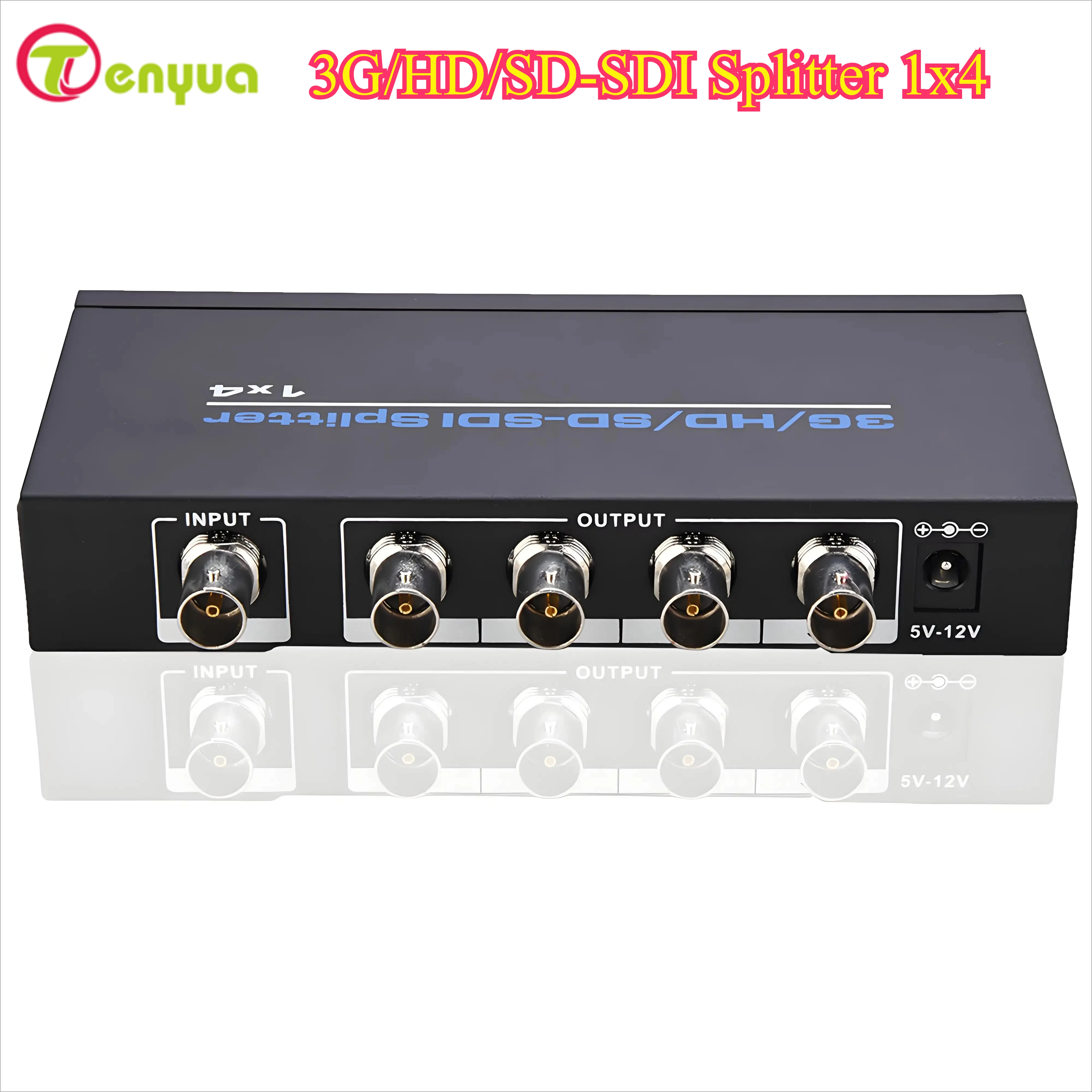 

2025 3G/HD/SD Splitter 1X4 SDI Repeater Extender with Power Adapter 1 in to 4 Out SDI Video Splitter For DVR SDI Monitor Camera