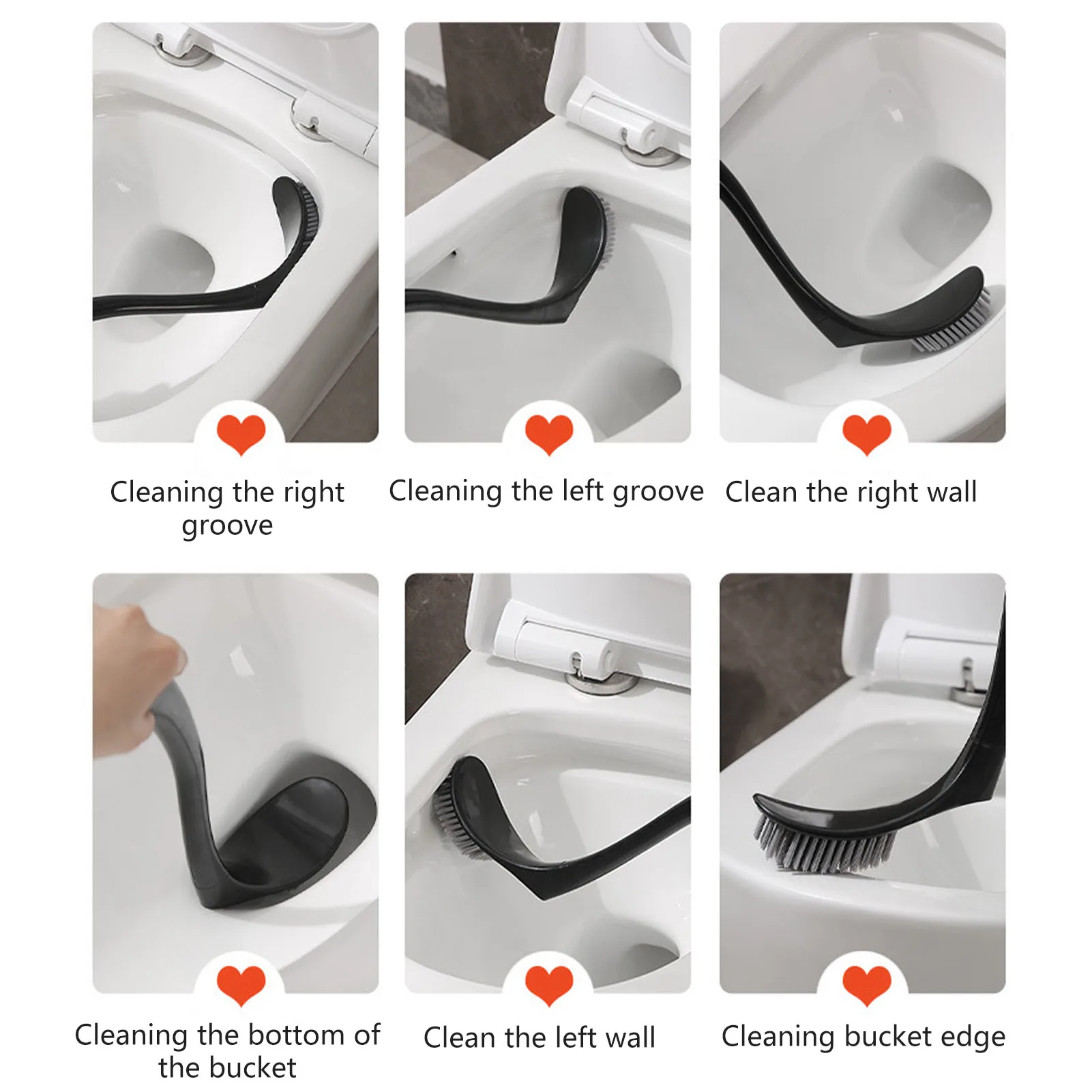 Creative Swan Shape Toilet Brush Set Curved Long Handle Easy to Clean Bathroom Quick Drying Toilet Brush Bathroom Accessories