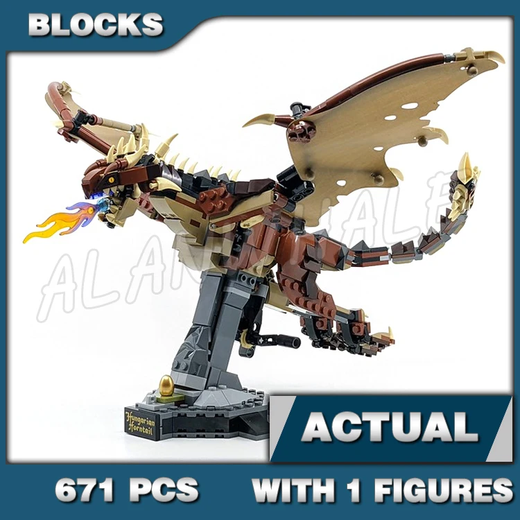 718pcs Magical World of Wizards Newt's Case of Beast Creatures Thunderbird Occamy 11009 Building Block Toy Compatible With Model