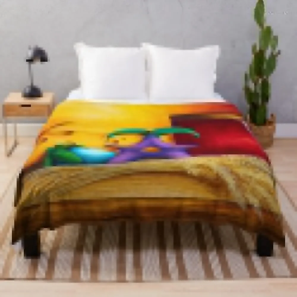 

Blue Ribbon Display Throw Blanket Flannel Thermal anime Blankets