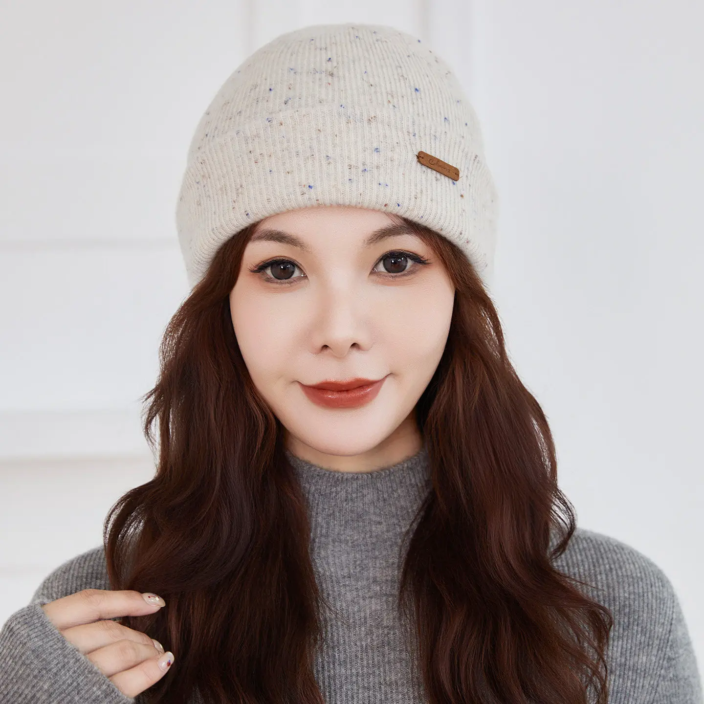 100-pure-cashmere-knitted-hat-unisex-casual-warm-ear-protection-winter-cap-multicolor-spot-design-versatile-casual-wear