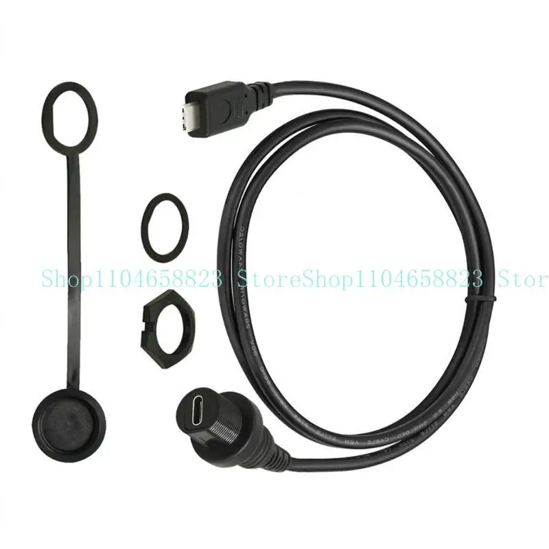 652F Fast Speed USB2.0 3.1 Type C Car Dashboards Mount Cable Extension with Male to Female Connectors