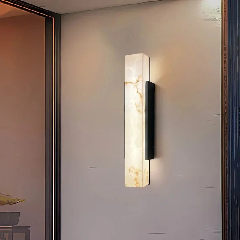 High-end Marble for Bedroom Head Decoration Indoor/Outdoor Light Emitting Diode Wall Light Waterproof Solar Lighting