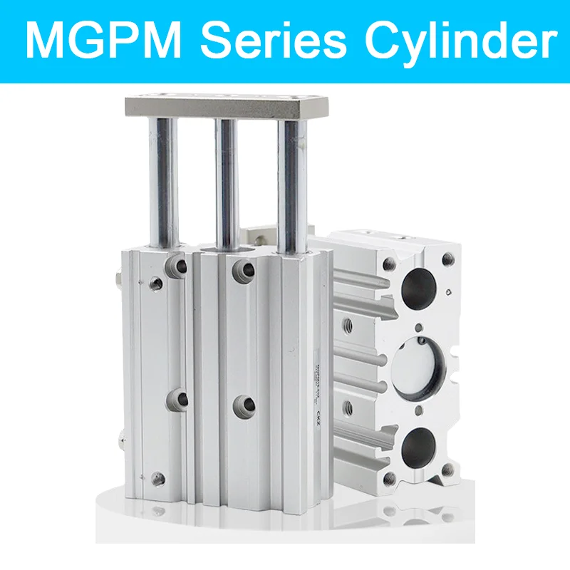 

SMC Type MGPM Pneumatic Three Rod Compact Guide Cylinder Slide Bearing Double Acting Stroke 10-300mm MGPM12 MGPM16 MGPM20 MGPM32