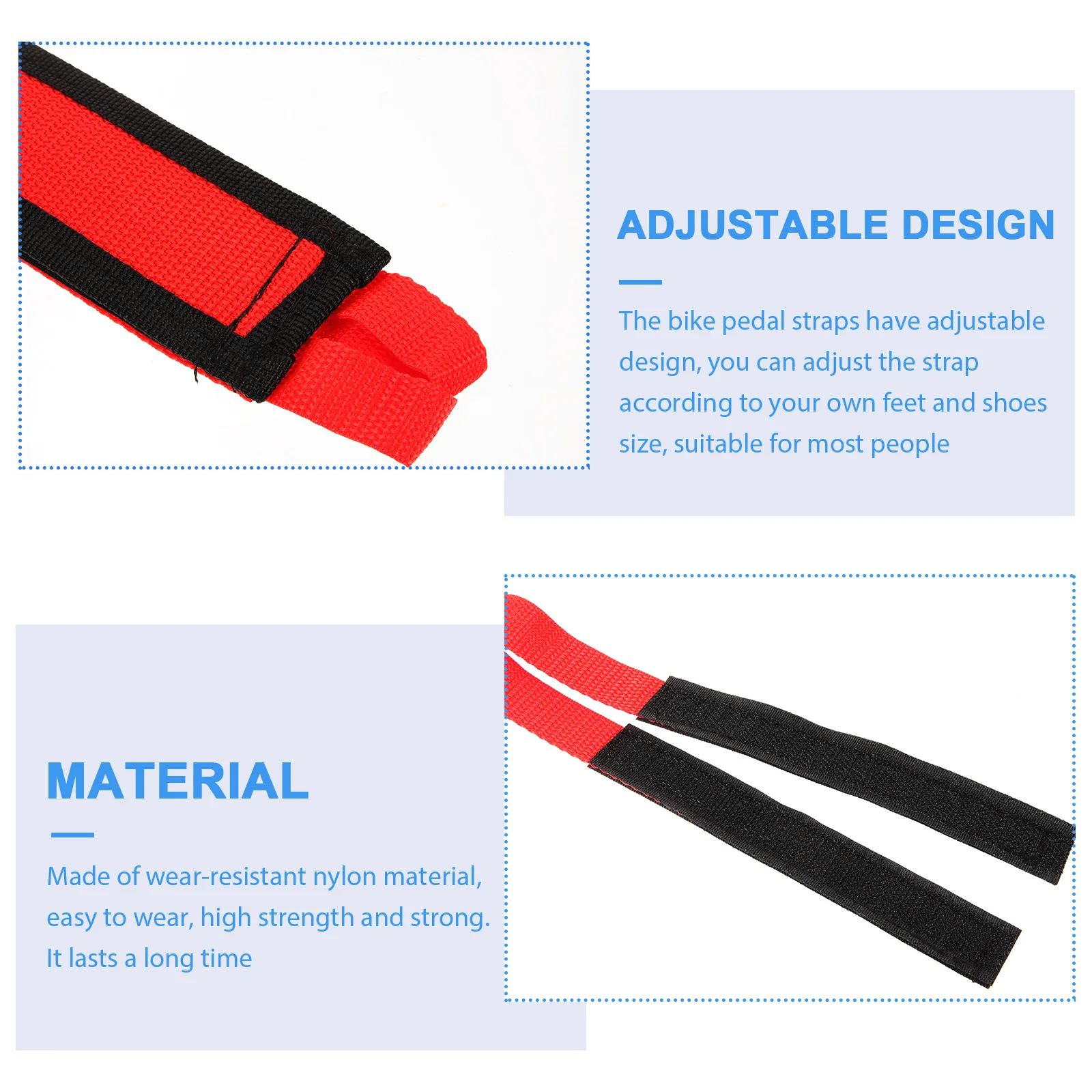

Adjustable Nylon Bike Pedal Straps Anti-Slipping Footrest Fixing Belts Universal Replacement Cycling Accessories For Sports