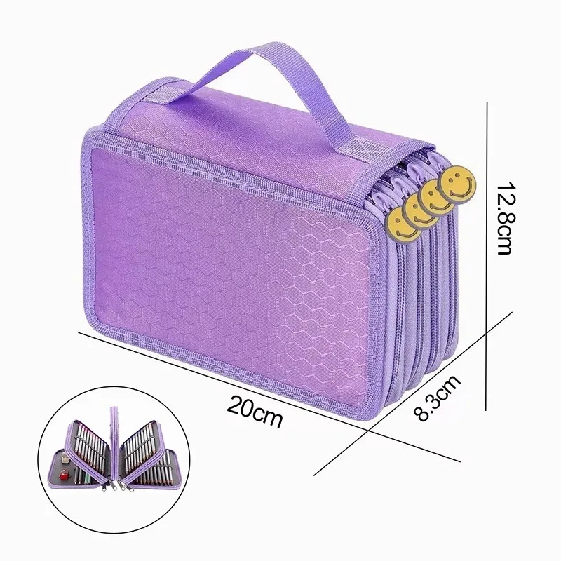 Four-layer Pencil Case Large Capacity 72-hole Pencil Bag High-Quality  Student Learning Supplies