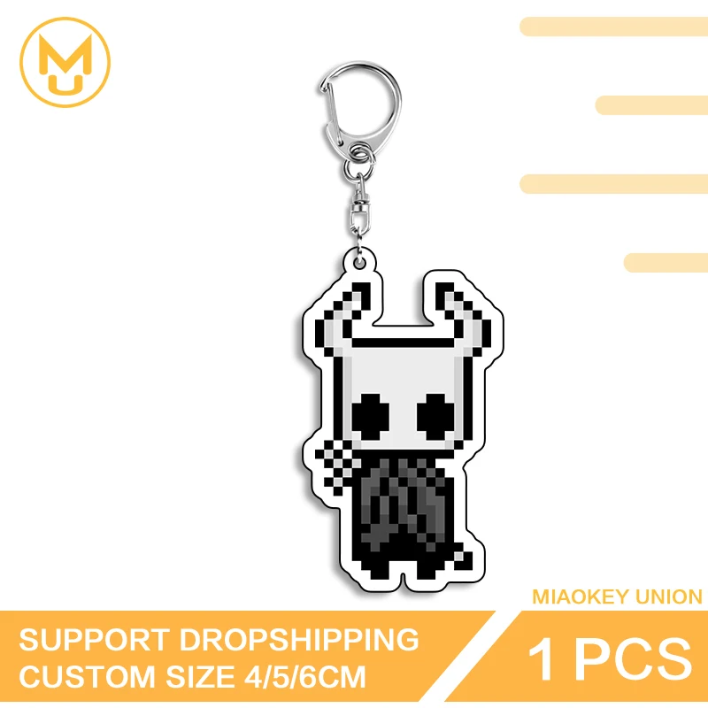 Pixel Style Hollow Knight Schlüsselanhänger, interessante Anhänger für Auto-Rucksäcke, modische Requisiten, geeignet für Geschenke, Partys