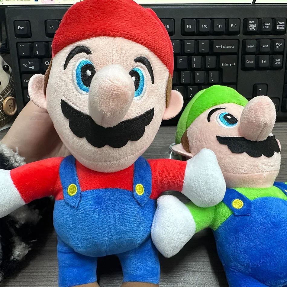 28cm Super Mario Bros Pelúcia Bonito Mario Cartoon Boneca de Brinquedo de Pelúcia Presente de Natal