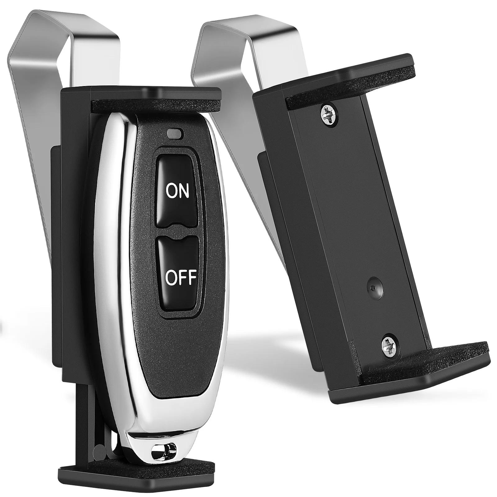 

2Pcs Garage Door Remote Visor Clip Adjustable Length Secure Grip Resilient Plastic Lightweight Durable Sleek Design Easy Access