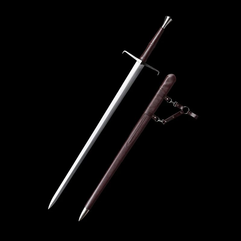 Handmade Two Handed Medieval European Heavy Training Swords, Blade for Combat Practice & Display