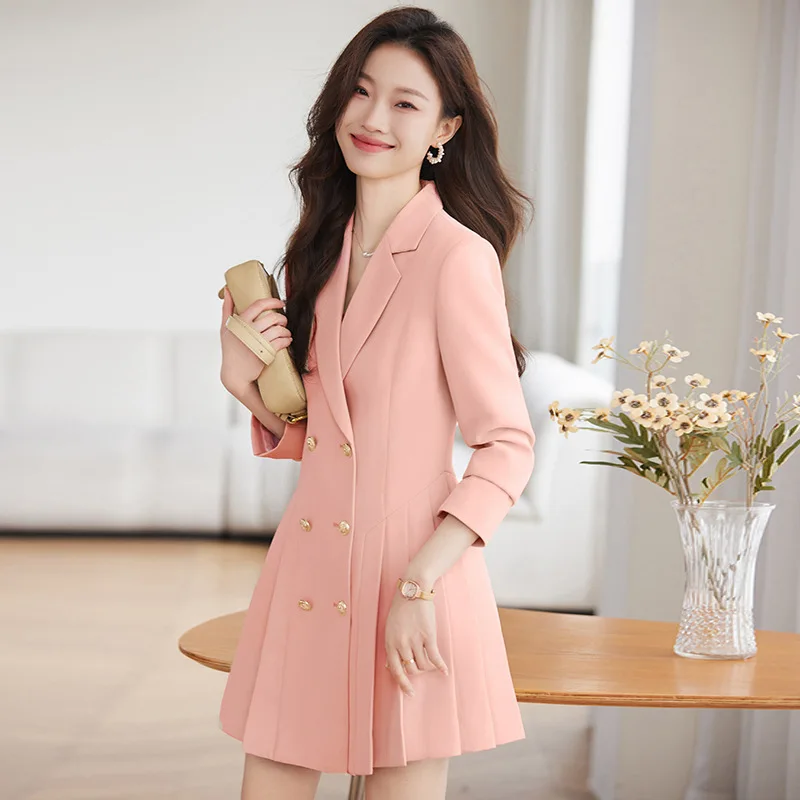 High Sense Dress Professional Formal Occasions Suit Skirt Work Clothes Temperament Female Spring and Autumn Front Desk Reception