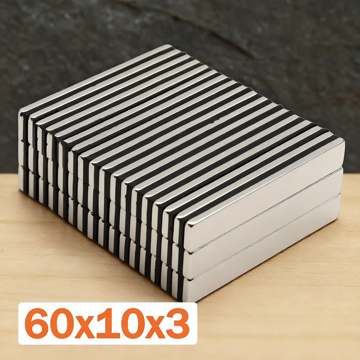 60x10x3mm Super Strong Magnet N35 Block Magnetic NdFeB Neodymium Magnet Powerful Disc imanes Refrigerator Magnets