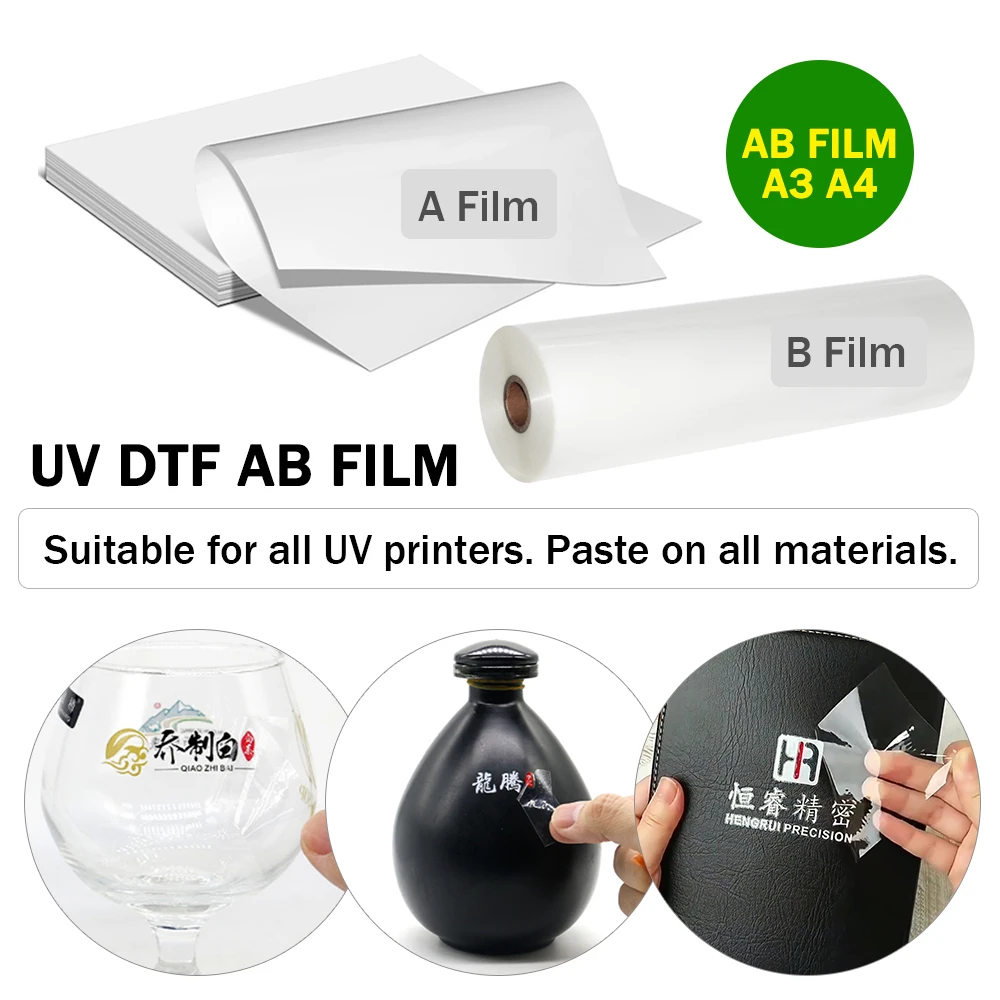 エプソン6090、4060、l1800、l805プリンター用、tx800、xp600プリントヘッド、uv-dtf-abフィルム、印刷用ブランク転写ステッカー、防水ロゴ