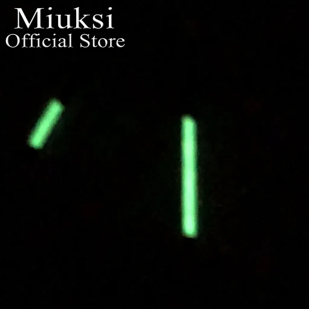 Miuksi – aiguilles de montre en argent bleu vert, lumineuses, adaptées au mouvement NH35 NH36 ETA 2824 2836 miyoka 8205 8215 821A Mingzhu 2813 3804