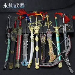 Naraka Bladepoint Game Anime Peripheral All Alloy Metal Toys Cold Weapon Model Replica Miniature Ancient Arms with Sheath Crafts