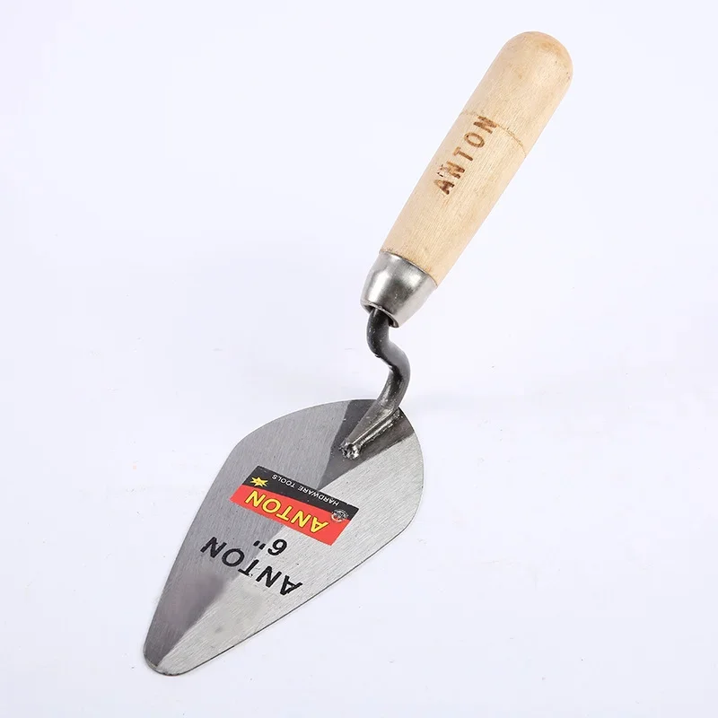 Imagem -03 - Polegada Ferramentas de Construção Putty Knife Tijolo Trowel Deitado Lâmina de Aço Carbono Apontando Ferramenta de Gesso Aço Carbono 1pc 6