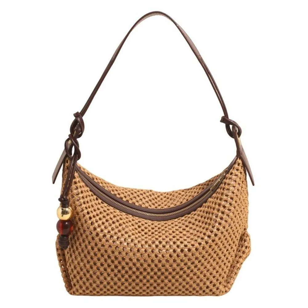 

Casual Shoulder Bag Weave Straw Bag Summer Tote Bag Beach Bag Beach Handbag Hollow Out Underarm Woven Bag Shopping