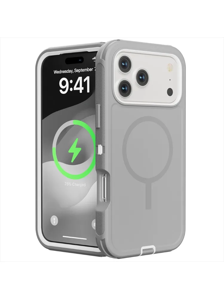 Armor OTT Defender Box Magnetische Telefoon Case Voor IPhone 17 Pro Max Air 16 15 14 13 12 Voor Magsafe Robuust Schokbestendig Met Clip Cover - afbeelding 2