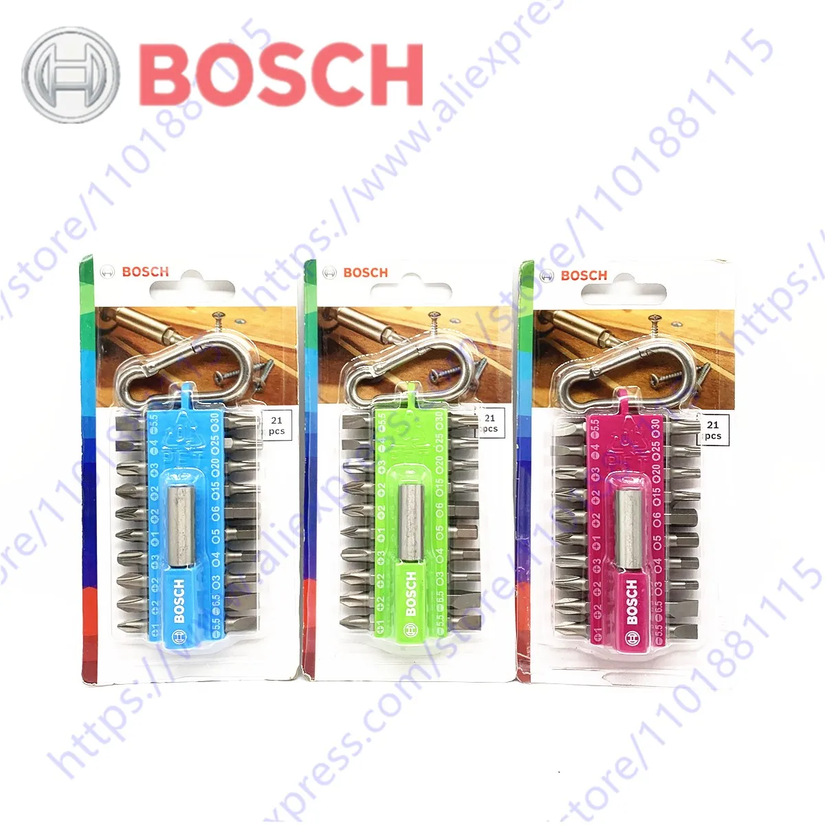 BOSCH 21pcs screwdriver bit set with snap-hook DIY Accessories Tools for Home & Garden Snap-Hook Screwdriver Bit Sets