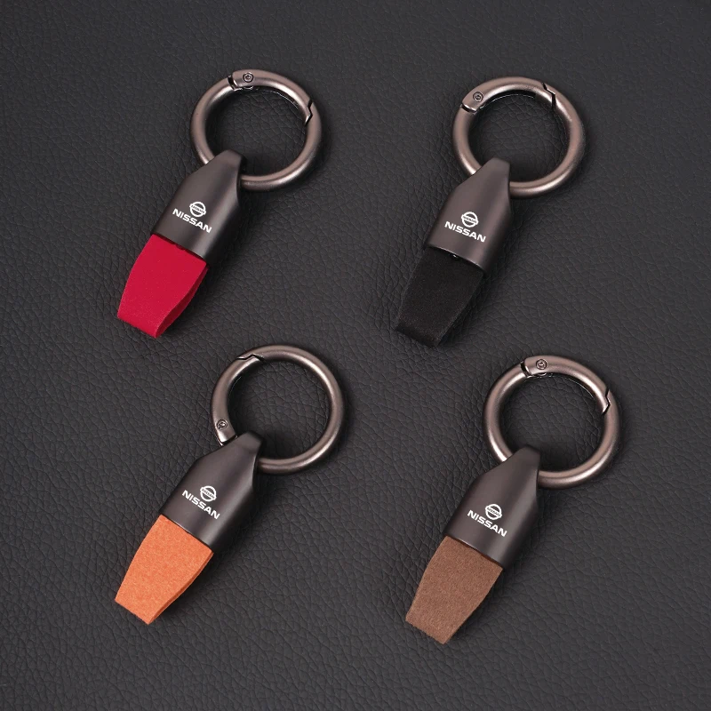 1Pcs Alloy Rotating Key Chain Car Keyrings Pendant For Nissan Qashaqai J11 J10 X Trail Note Juke Sentra Patrol Micra Leaf view 6