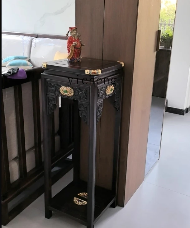 

Redwood Living Room Storage Rack Rosewood Chinese Style Flower Stand Storage Bonsai Rack Side Table