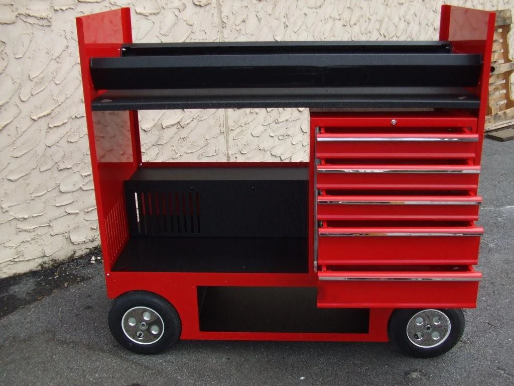 Heavy  Worktable Rolling Tire Rack Tool Storage Chest Cabinet 5 Drawers With Wheels Universal