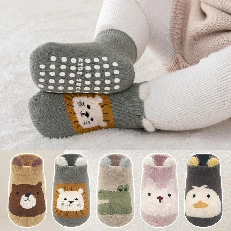 Autumn Winter Thicken Baby Toddler Thermal Socks Trampoline Socks Warm Kids Boy Girls Floor Socks Children Clothing Accessories