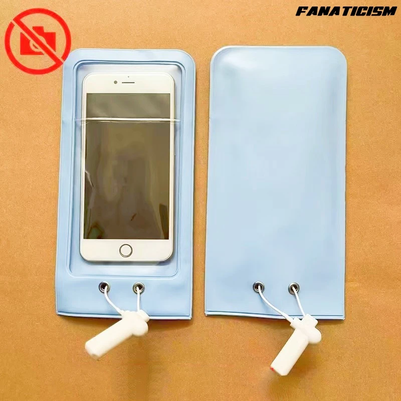 100 szt. Torby na telefony z aparatem fotograficznym z PVC Zakaz fotografowania Torba na telefon komórkowy Pokrowiec Ponowne wykorzystanie Torba zabezpieczająca prywatność