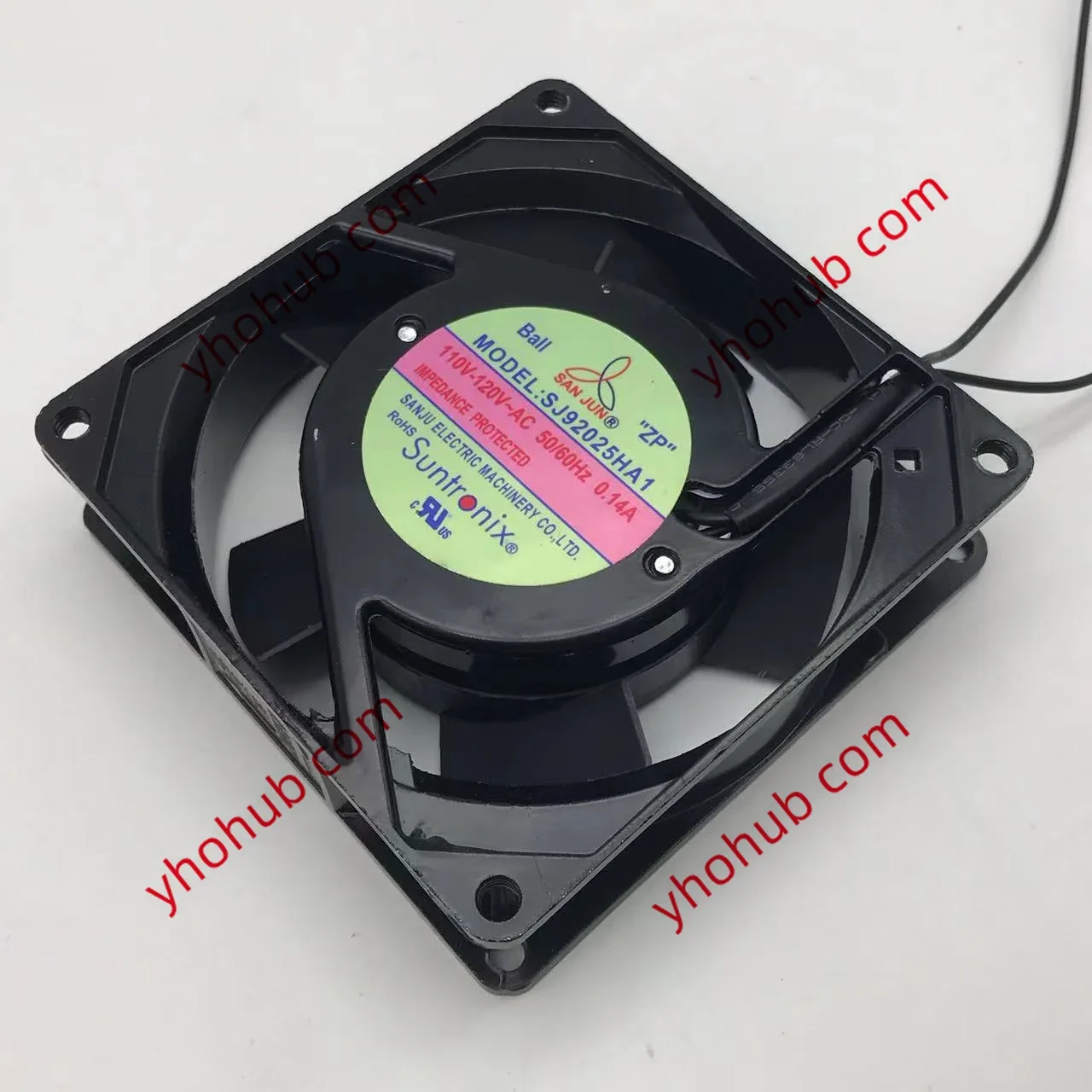 San Jun Suntronic SJ92025HA1 110V-120V 0.14A 92x92x25mm Server Square Fan