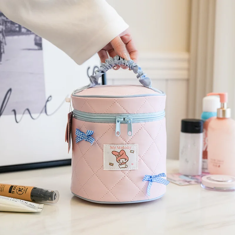 مجموعة حقائب مكياج حقيبة مكياج مبطنة للنساء حقائب مكياج كبيرة مزهّرة حقيبة مستحضرات تجميل قطنية لطيفة حقيبة تخزين مستحضرات التجميل للسفر #5