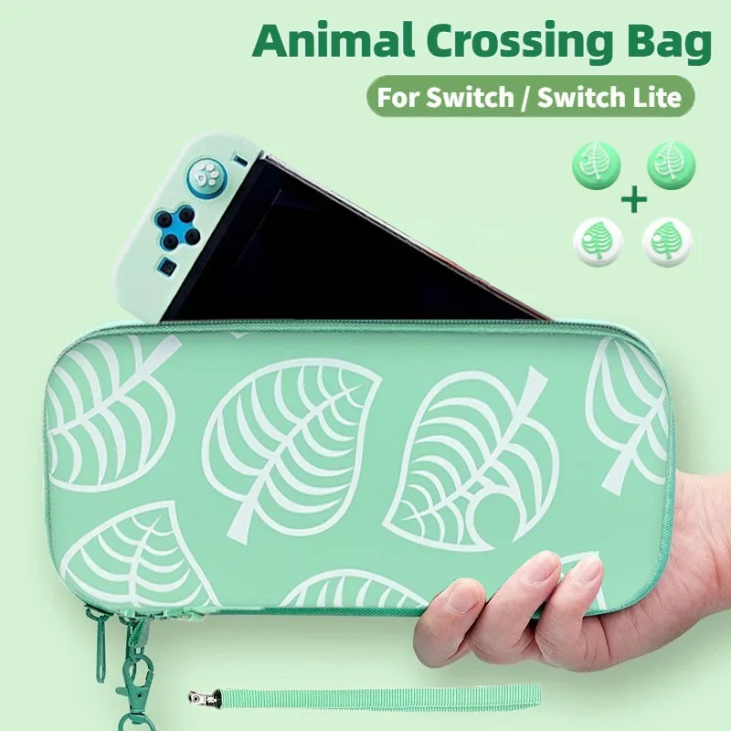 Bolsa de almacenamiento para interruptor, bolsa de cruce de animales para Switch Lite, paquete de controlador Oled, bolsa portátil para accesorios de interruptor