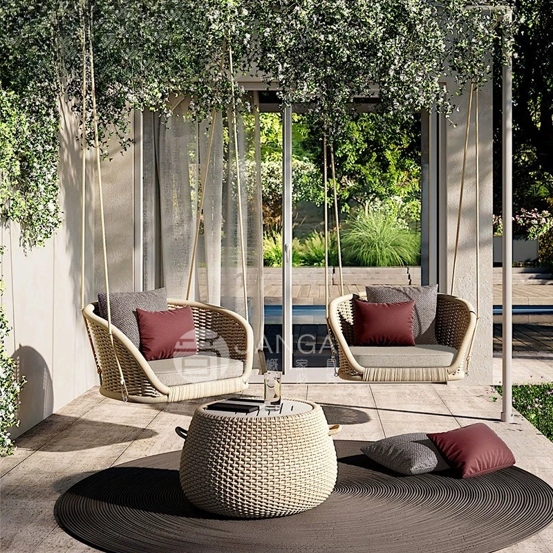 Outdoor courtyard hanging basket villa garden leisure hanging rattan swing balcony floor rocking chair bird's nest hammock furni