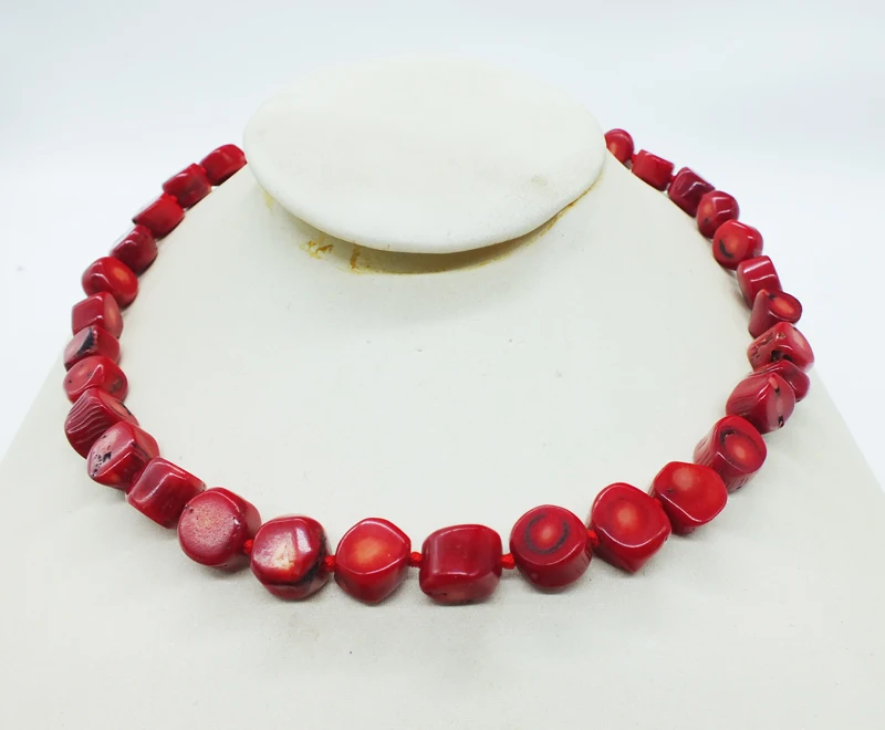 

10MM Classic Irregular Red Coral Necklace. African women's favorite coral necklace ( the last one) 18"