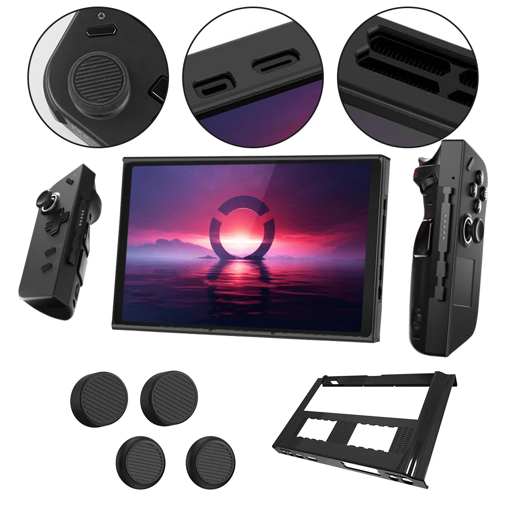

PC Protective Case Anti-Scratch Shock-Absorption Hard Cover Shell with 4 Thumb Grip Caps for Lenovo Legion Go Handheld