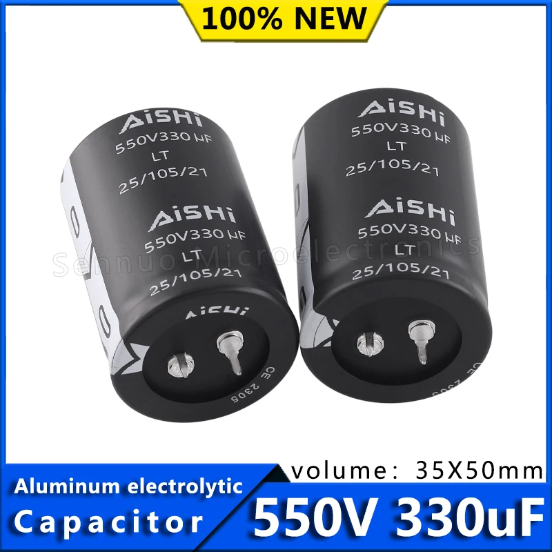 1Pcs 550v330uf Brand new high voltage electrolytic capacitors Aluminum electrolytic capacitors 330uf 550v Volume 35mmx50mm