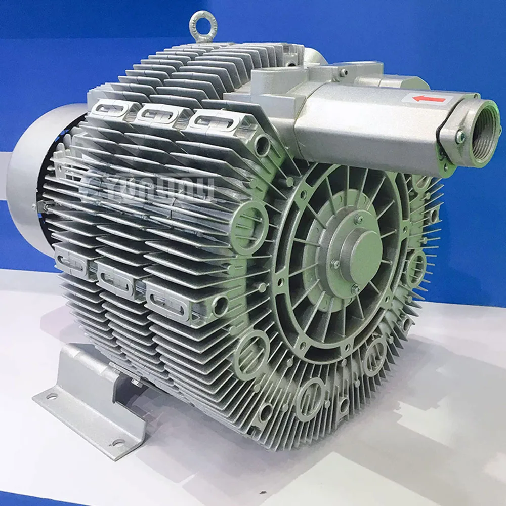 Ventilatore di aerazione a risparmio energetico Pompa d'aria a vortice ad altissima pressione Ventilatore di ossigeno a basso rumore Funzionamento senza olio di piccolo volume