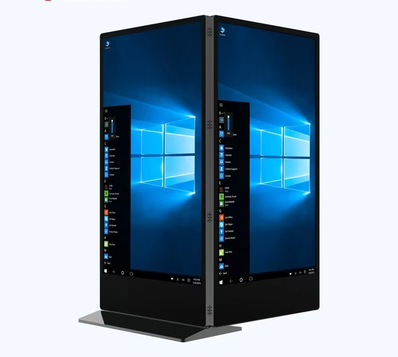 

Двусторонний рекламный ЖК-экран с плакатом и колесами, напольный цифровой двойной боковой экран, киоск, цифровая подставка