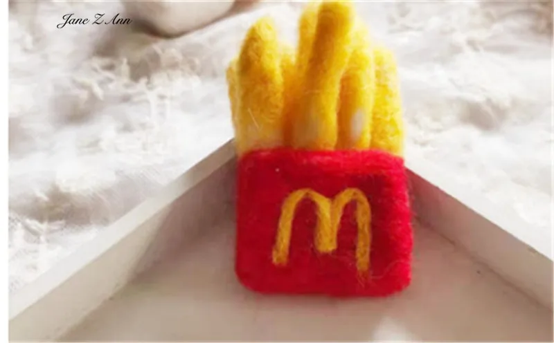 Handmade Wool felt baby  baseball football basketball camera rainbow airplane burger French fries photography decoration props