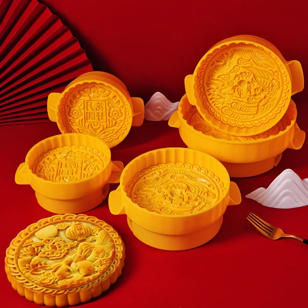 

Manual Plastic Large Moon Cake Mold 600g Hand-pressed Pastry Decoration Adjustable Thickness Commercial