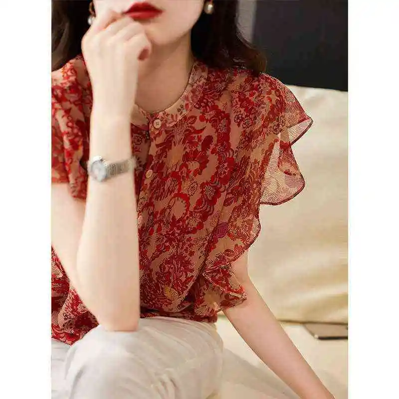 Gasa para mujer irt ort SVE novedad de verano versión coreana Sle nudo recto mezcla de algodón fino seis longitud Sve