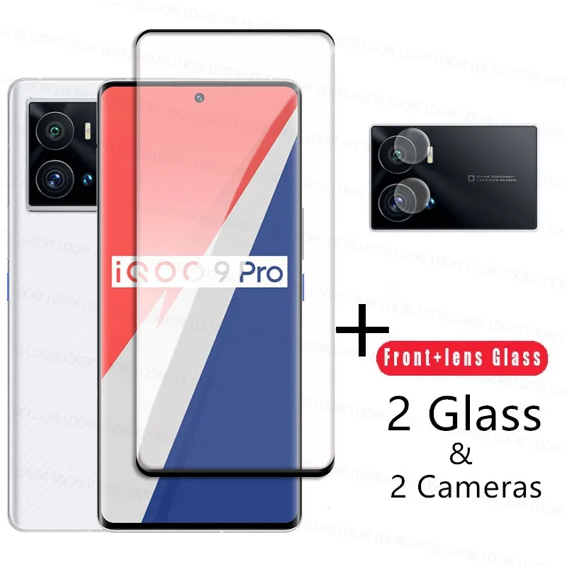 

For Vivo iQOO 9 Pro Glass Full Cover 3D Curved Screen Protector For iQOO 10 9 8 5 Pro Tempered Glass For iQOO 9 Pro Lens Film