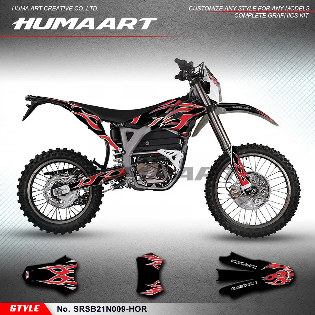 

HUMAART Customised Racing Graphics Stickers Complete for Storm Bee Electric Dirt Bike, Protector, SRSB21N009-HOR