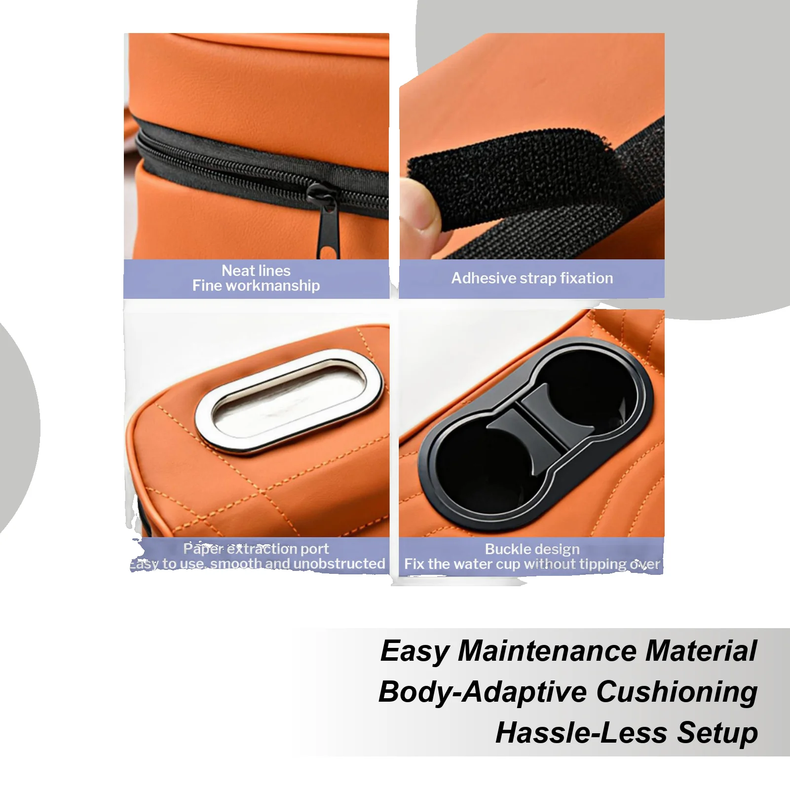 

Автомобильный подлокотник, увеличивающий коврик с боковой сумкой для хранения и коробкой для салфеток, 2-подстаканник, подлокотник из искусственной кожи для автомобильного интерьера